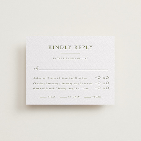 Letterpress Multi-Event RSVP Cards