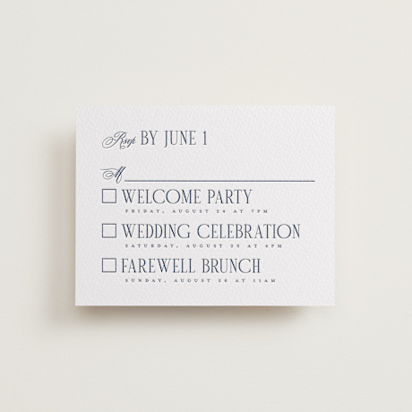 Letterpress Multi-Event RSVP Cards