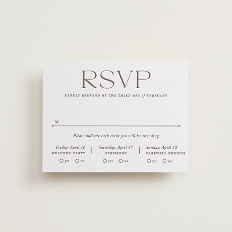 Letterpress Multi-Event RSVP Cards