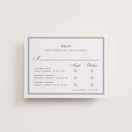 Letterpress Multi-Event RSVP Cards