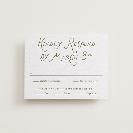 Letterpress RSVP Cards