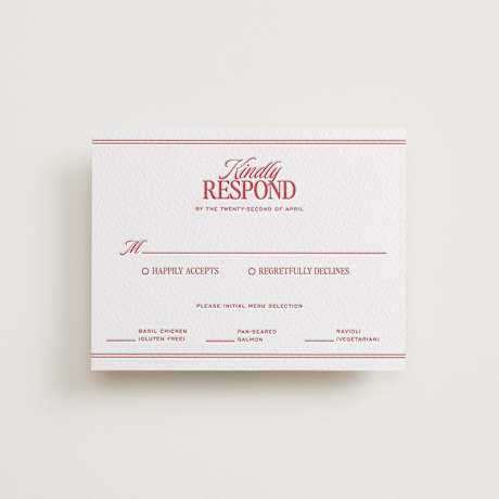 Letterpress RSVP Cards
