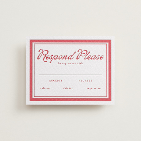 Letterpress RSVP Cards