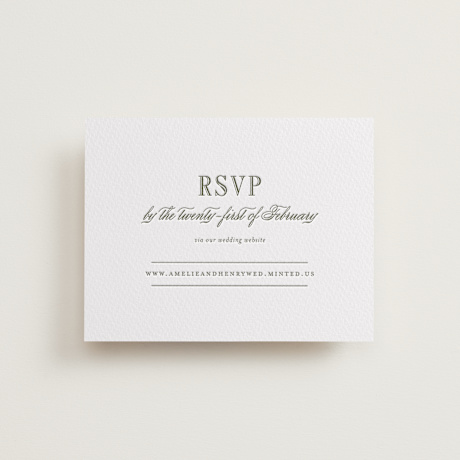Letterpress RSVP Online Enclosure Cards