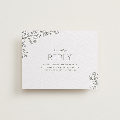 Letterpress RSVP Online Enclosure Cards