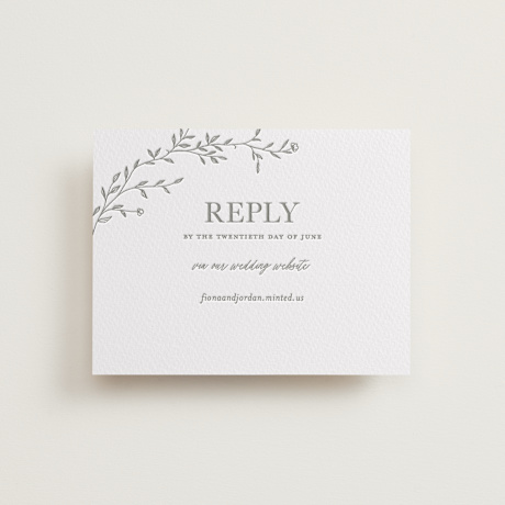 Letterpress RSVP Online Enclosure Cards