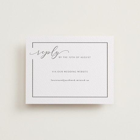 Letterpress RSVP Online Enclosure Cards