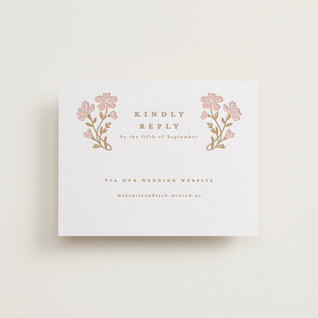 Letterpress RSVP Online Enclosure Cards