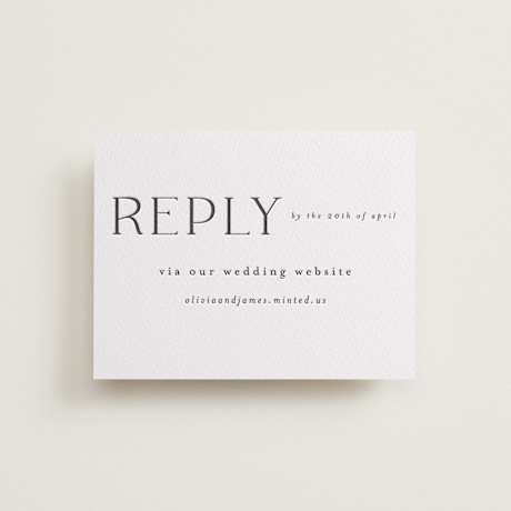 Letterpress RSVP Online Enclosure Cards