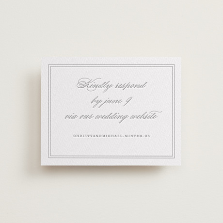 Letterpress RSVP Online Enclosure Cards