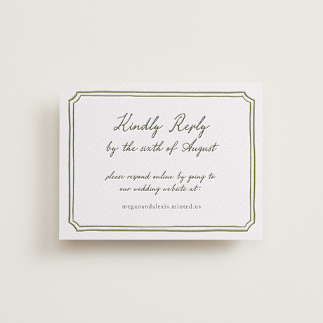 Letterpress RSVP Online Enclosure Cards