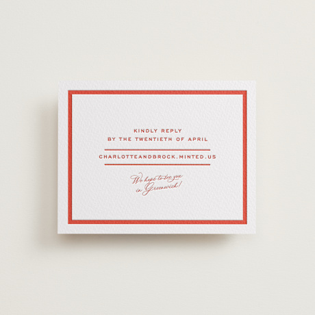 Letterpress RSVP Online Enclosure Cards