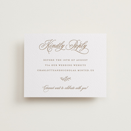 Letterpress RSVP Online Enclosure Cards