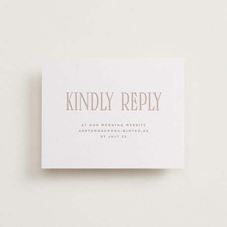 Letterpress RSVP Online Enclosure Cards