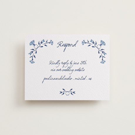 Letterpress RSVP Online Enclosure Cards