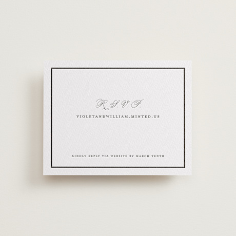 Letterpress RSVP Online Enclosure Cards