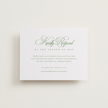 Letterpress RSVP Online Enclosure Cards
