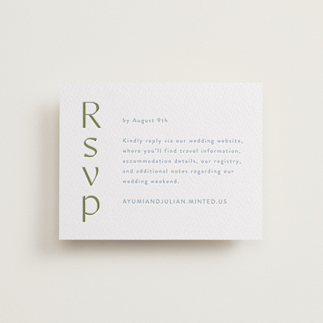 Letterpress RSVP Online Enclosure Cards