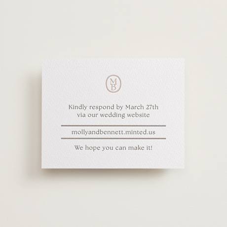 Letterpress RSVP Online Enclosure Cards