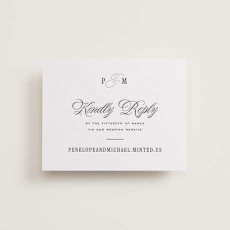Letterpress RSVP Online Enclosure Cards