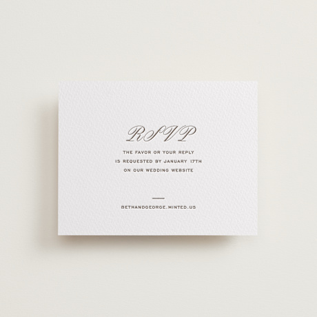 Letterpress RSVP Online Enclosure Cards