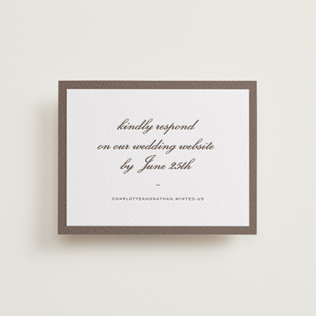 Letterpress RSVP Online Enclosure Cards