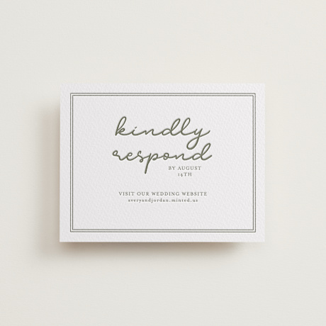 Letterpress RSVP Online Enclosure Cards