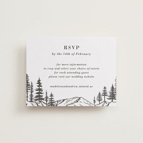 Letterpress RSVP Online Enclosure Cards