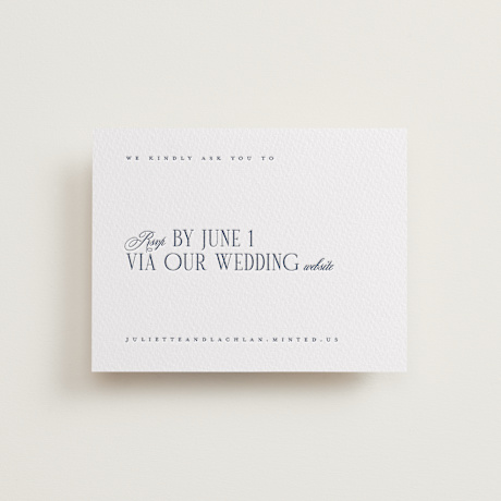 Letterpress RSVP Online Enclosure Cards