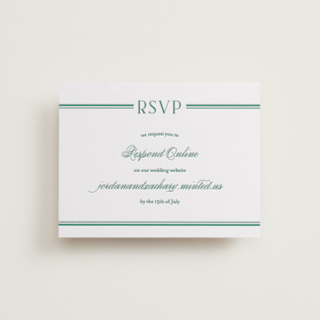 Letterpress RSVP Online Enclosure Cards