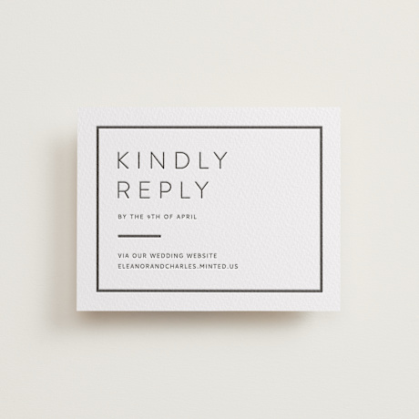 Letterpress RSVP Online Enclosure Cards