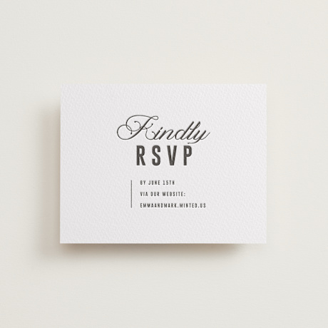 Letterpress RSVP Online Enclosure Cards