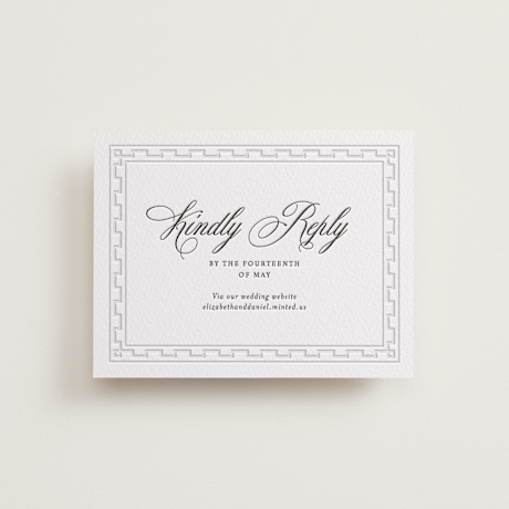 Letterpress RSVP Online Enclosure Cards