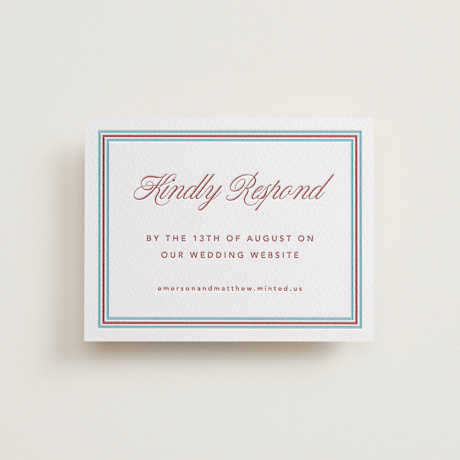 Letterpress RSVP Online Enclosure Cards