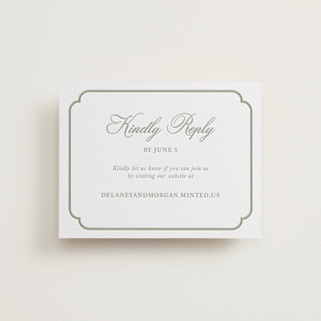 Letterpress RSVP Online Enclosure Cards