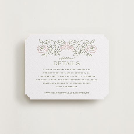 Letterpress Direction Cards