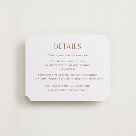 Letterpress Direction Cards