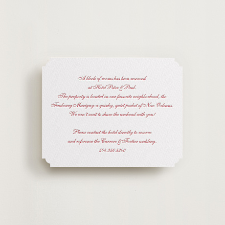 Letterpress Direction Cards