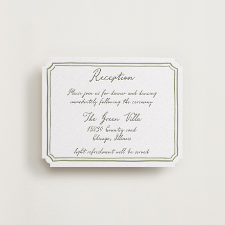 Letterpress Reception Cards