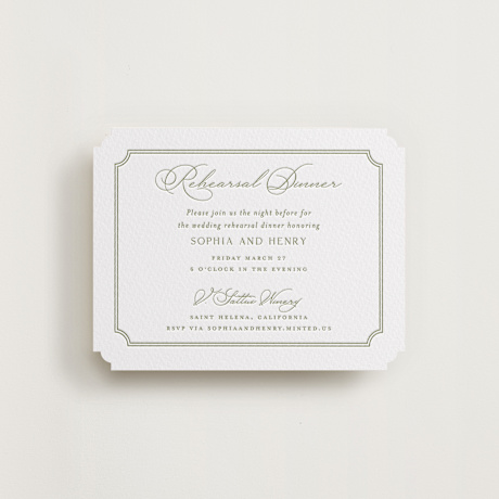 Letterpress Rehearsal Dinner Cards