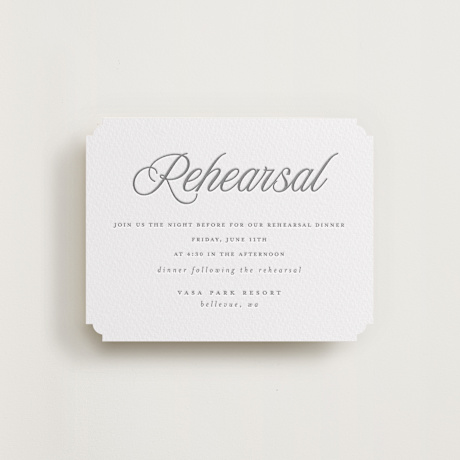 Letterpress Rehearsal Dinner Cards