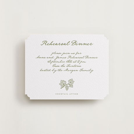 Letterpress Rehearsal Dinner Cards