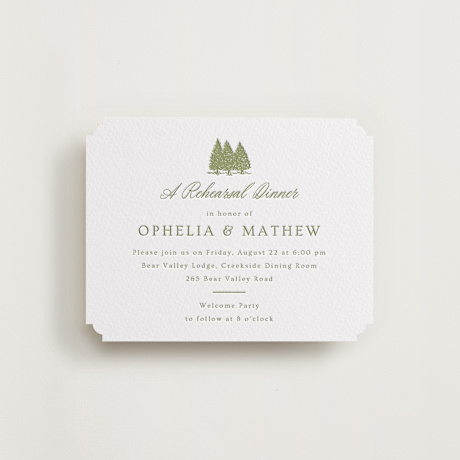 Letterpress Rehearsal Dinner Cards