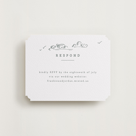 Letterpress RSVP Online Enclosure Cards