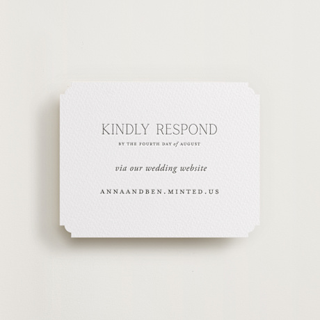 Letterpress RSVP Online Enclosure Cards