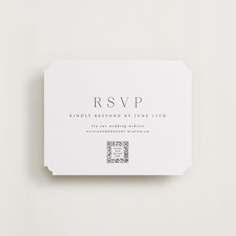Letterpress RSVP Online Enclosure Cards