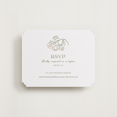 Letterpress RSVP Online Enclosure Cards