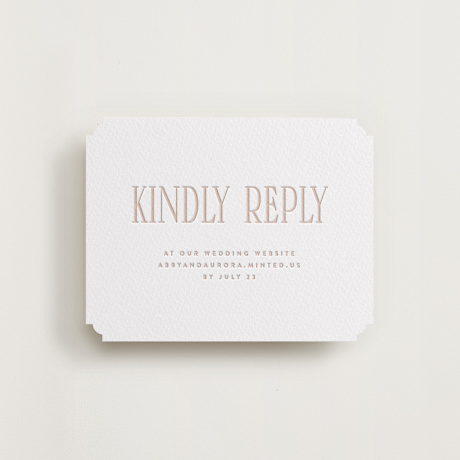 Letterpress RSVP Online Enclosure Cards