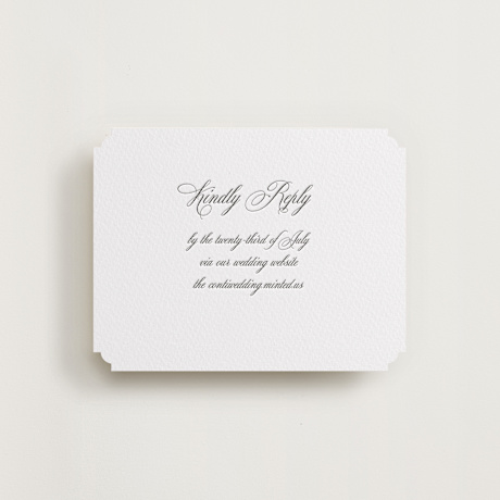 Letterpress RSVP Online Enclosure Cards