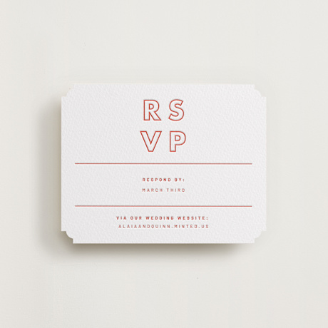 Letterpress RSVP Online Enclosure Cards